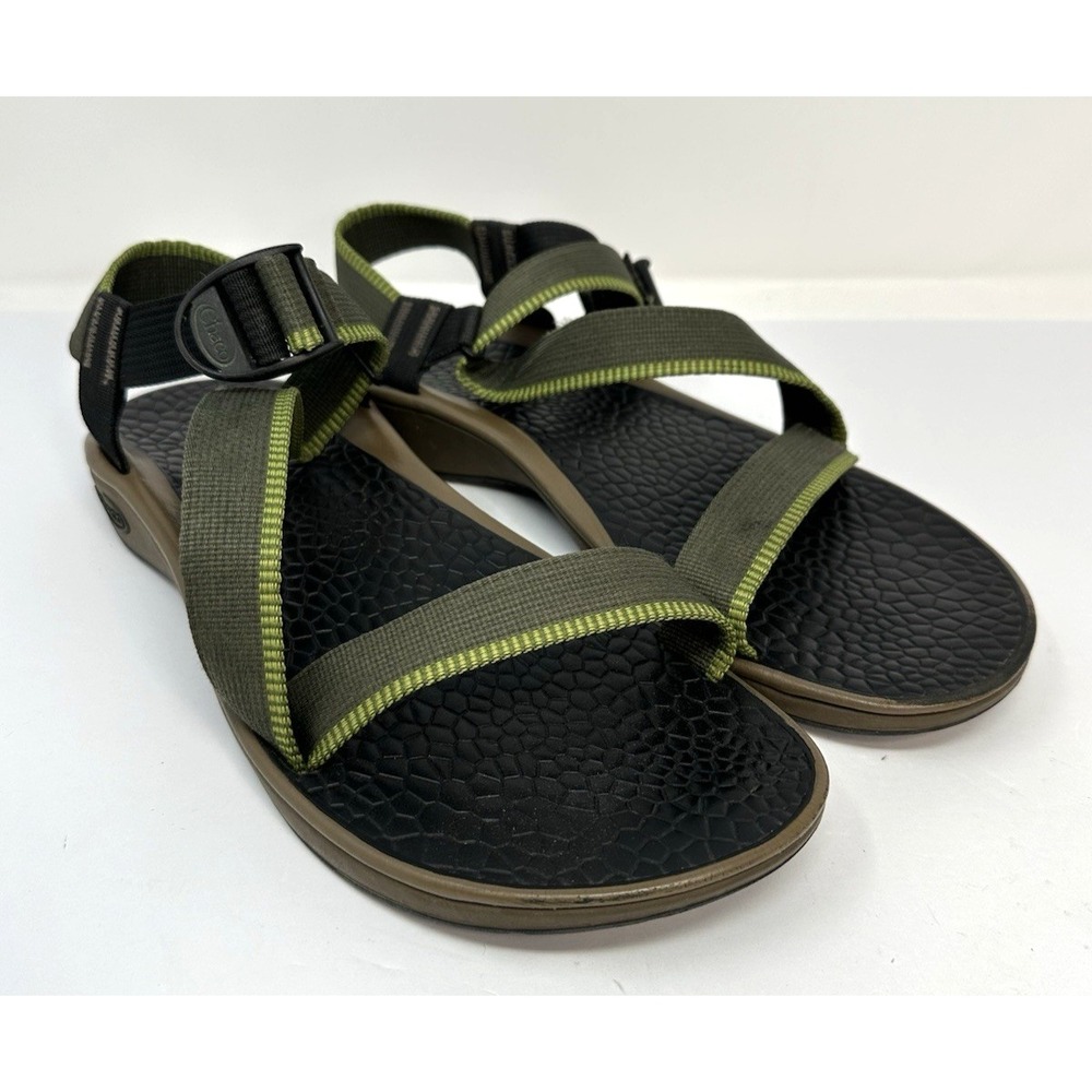 Chaco Mighty Sandals Mens Size 12 Green Synthetic Weave Z Strap